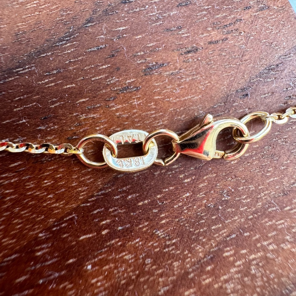 18k Gold Diamond Cut Cable Chain Necklace - 16” - Picture 3 of 6